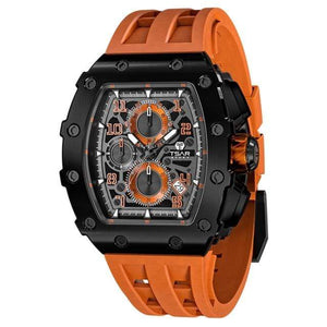 Black Orange / China TSAR 8204CB Stainless Steel Mens Top Brand Luxury Sports Style Design Watch cueboss.com