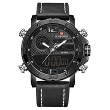 Load image into Gallery viewer, Black White / Asia Mens NAV-NF9134 Sports Military Watch cueboss.com