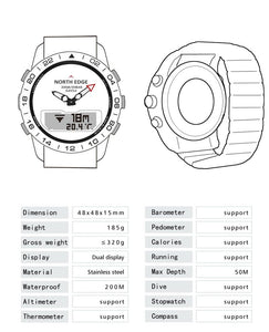 GAVIA 2 Mens Dive Sports Watch (Waterproof 200m Altimeter) with Compass cueboss.com