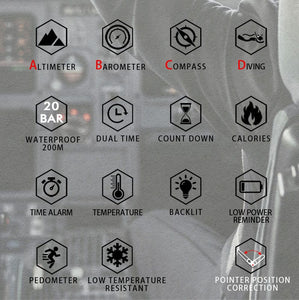 GAVIA 2 Mens Dive Sports Watch (Waterproof 200m Altimeter) with Compass cueboss.com