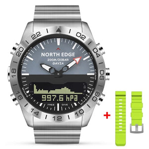 Green Rubber GAVIA 2 Mens Dive Sports Watch (Waterproof 200m Altimeter) with Compass cueboss.com