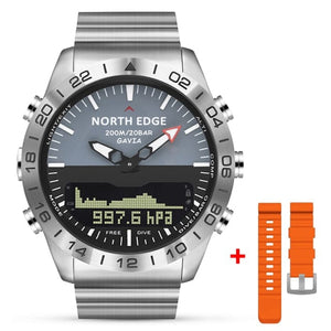 Orange Rubber GAVIA 2 Mens Dive Sports Watch (Waterproof 200m Altimeter) with Compass cueboss.com
