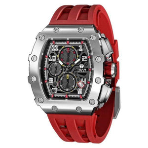 Red / Asia TSAR 8204CB Stainless Steel Top Brand Luxury Sports Style Design Watch cueboss.com