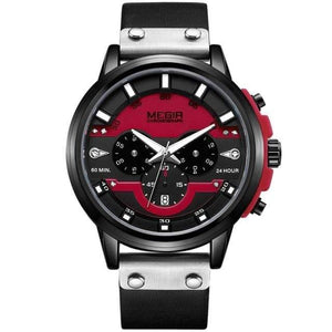 Red MEGIR 2080 Men's Sports Watch cueboss.com
