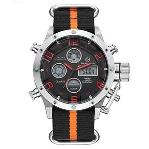 Silver CB-106-C Mens Chronograph Quartz Sports Watch cueboss.com
