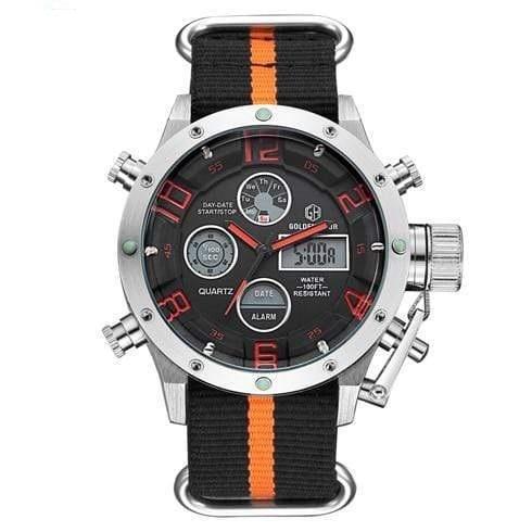 Silver CB-106-C Mens Chronograph Quartz Sports Watch cueboss.com