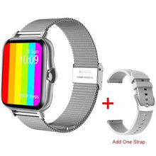 Load image into Gallery viewer, Silver Steel W Strap Reloj Intelligent Smartwatch cueboss.com